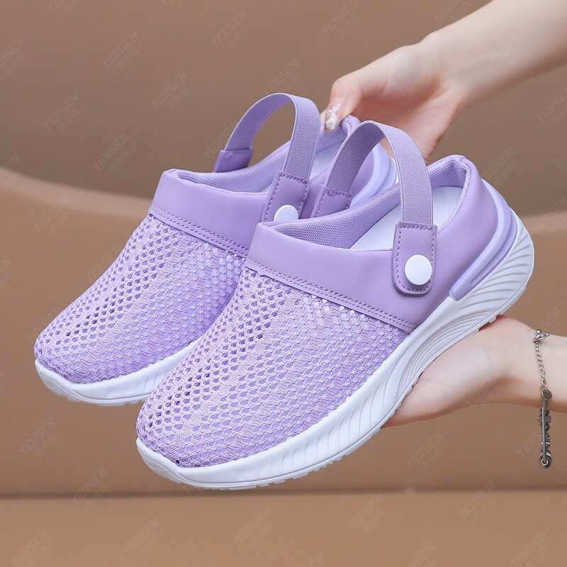 🔥【Nowości letnie】🔥【36-40】✨🎉2025 Letnie modne swobodne oddychające siateczkowe plażowe sandały damskie