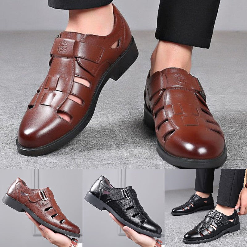 🔥💥【Ograniczona ilość】【39-44】2025 Lato Nowe Modne Casualowe Wysokiej Jakości Oryginalne Skórzane Sandały Męskie