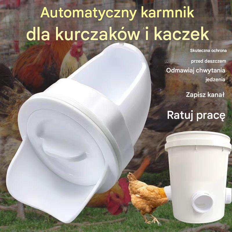 🐓 【10 podajników + otwieracz do otworów】Automatyczny podajnik kurczaków, kaczek i gęsi