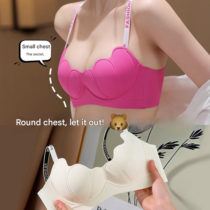 💟💌【3 sztuki】Biustonosz damski z ramiączkami w kształcie liter, płatkami, trójwymiarowy, cienki, bawełniany, bezszwowy, jednoczęściowy, bez fiszbin💞【40-85 kg】