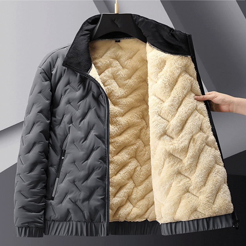 🎉⛄【Нов зимен стил🔥】【M-5XL】Модерно мъжко яке с голям размер от кадифе и удебелена материя