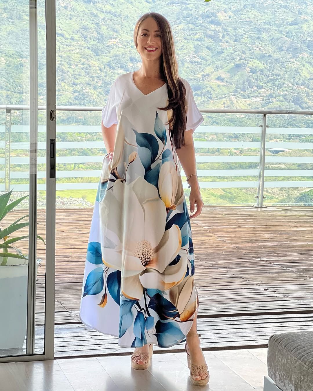 💐【S–5XL】2025 Europejska i amerykańska damska miękka i elegancka sukienka z mieszanki bawełny i jedwabiu, 🌷lekka i elegancka, 🌷smukła i wygodna, 🌷elegancka i komfortowa