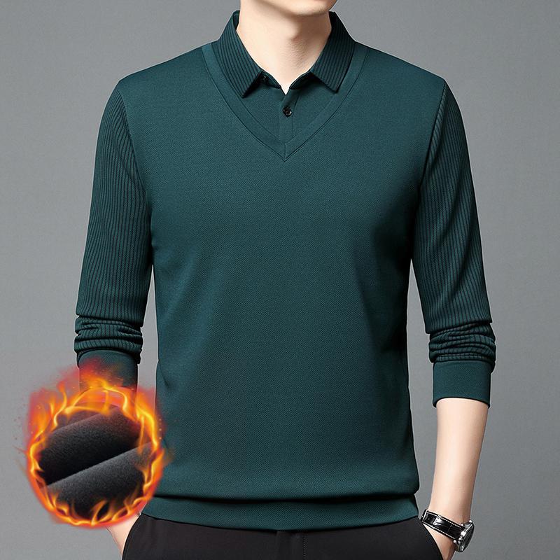 👔🔥【50% zniżki】🔥Męski dwuczęściowy sweter ze sztucznej szenili z aksamitem i pogrubieniem zapewniającym ciepło