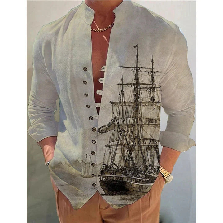 【S-3XL】2025 Męska koszula 3D, kardigan, swobodne topy-3920751