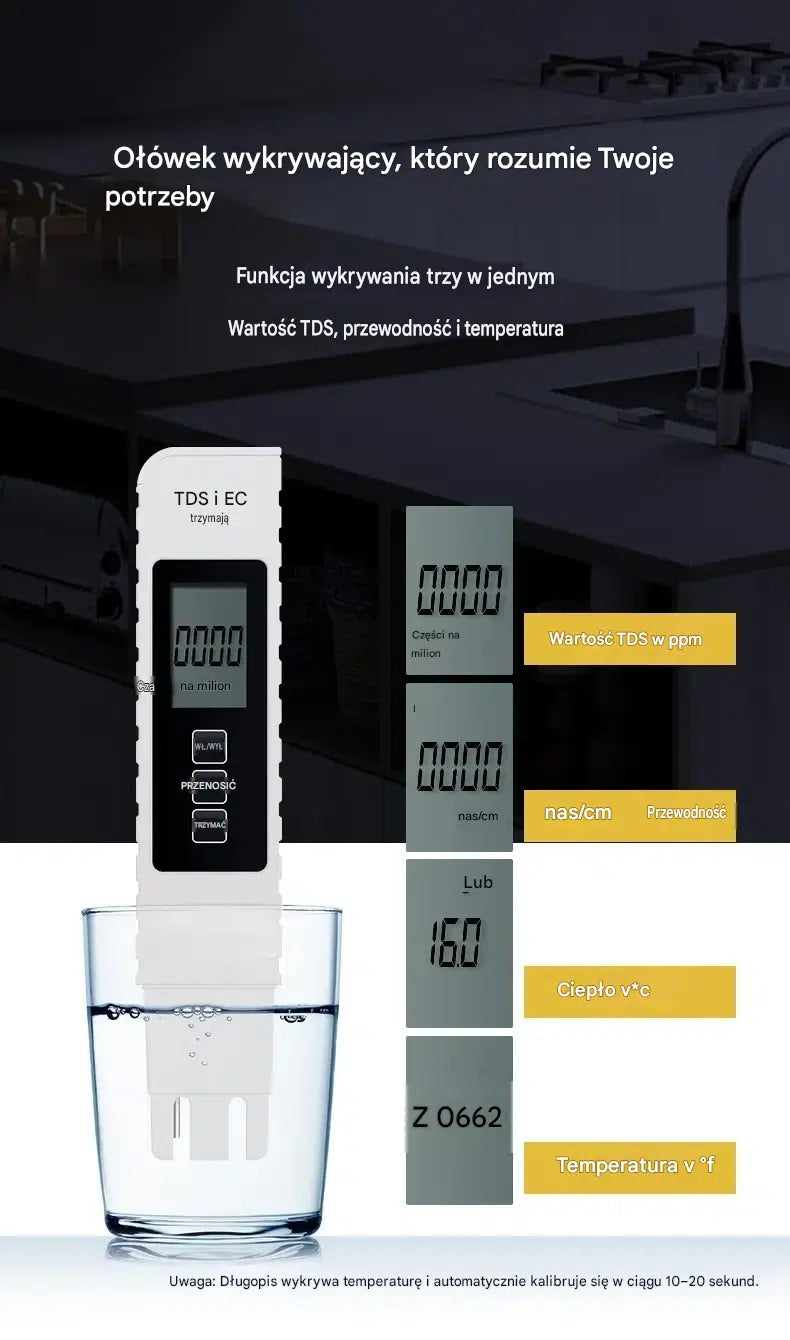 💧Kup 1, drugi otrzymasz gratis!🔍 Cyfrowy miernik TDS 3 w 1 – Sprawdź jakość wody w kilka sekund ✨【2 pozycje】