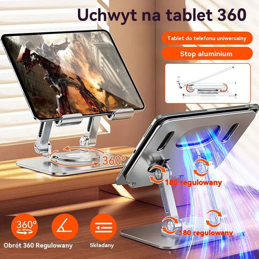 💻👍【50% zniżki🔥】Podstawka pod laptopa Obrotowa podstawka ze stopu aluminium ze stopu aluminium