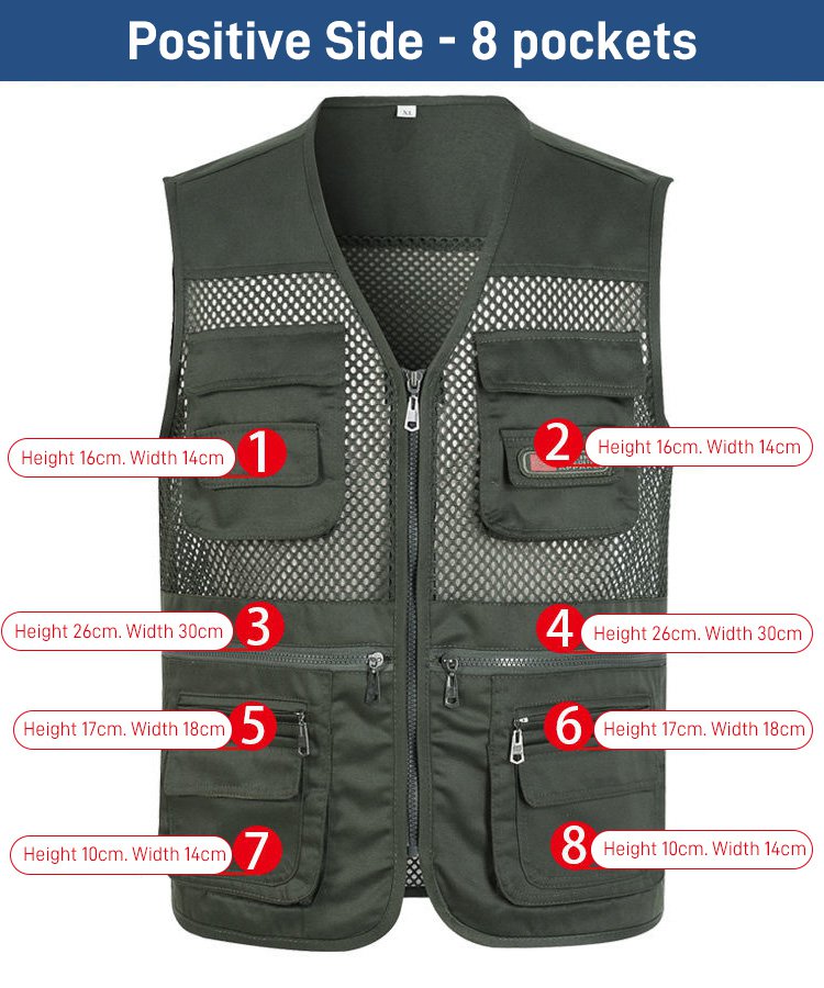 š„ćXL-4XLćš„Funkcjonalna kamizelka z wieloma kieszeniami_3640451