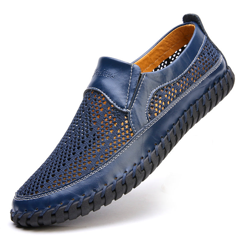 【38-48】👞Letnie nowe męskie buty z siateczki – duże rozmiary – prawdziwa skóra bydlęca ✅Odporne na pot i nieprzyjemny zapach ✅Oddychające i wygodne