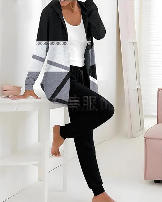 š„ćS-3XLćš„Jesienno-zimowy damski dwuczÄÅciowy garnitur z nadrukiem, spodnie z dÅugim rÄkawem3824446