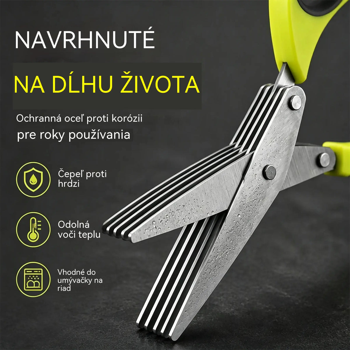 🔥✂️【Zľava 50 %✨】Multifunkčné 5-vrstvové kuchynské nožnice z nehrdzavejúcej ocele