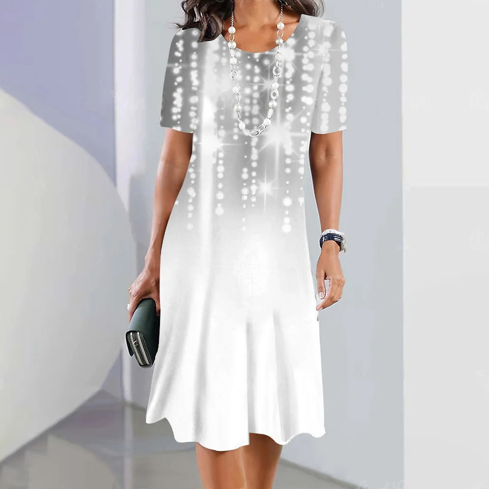 š„ćS-5XLćElegancka diamentowa sukienka w stylu retro z okrÄ
gÅym dekoltem3615469