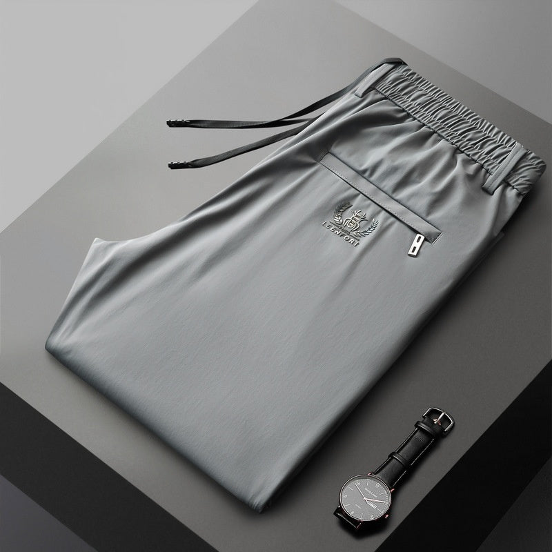 【40-115 kg】🔥2025 Męskie wiosenne i letnie nowe elastyczne spodnie casualowe Ice Silk Quick-Drying, cienki materiał Ice Silk, odświeżające i oddychające