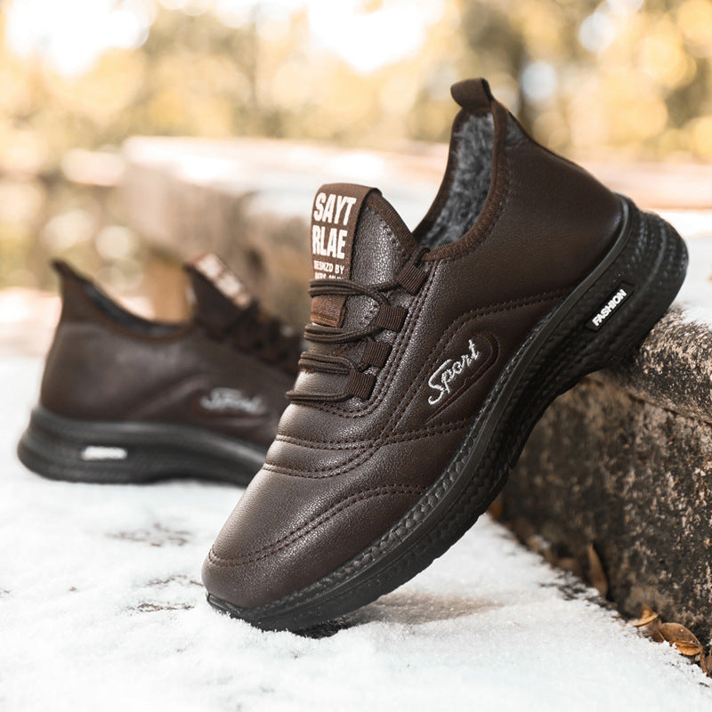 🔥【Zimowa zniżka 50%】Zimowe, ciepłe, męskie, codzienne buty ze skóry i bawełny, antypoślizgowe, odporne na zużycie i lekkie (ten sam styl dla mężczyzn i kobiet, pary mogą wybierać)