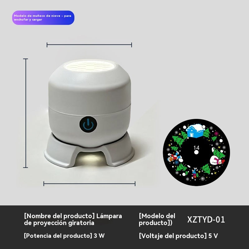 ⛄🔥【¡Oferta limitada al 50%!!】⛄Proyector LED giratorio dinámico,Crea rápido un ambiente festivo decorativo.