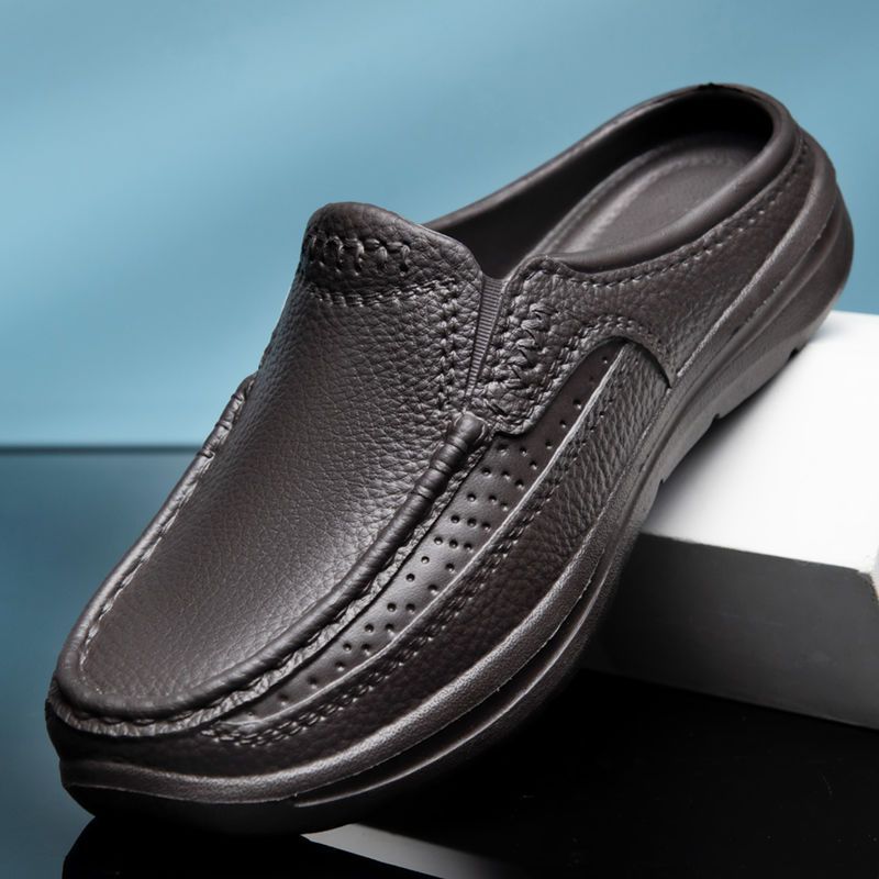 【39-45】 Casualowe sandały dla mężczyzn z prostymi półzębami 3911487
