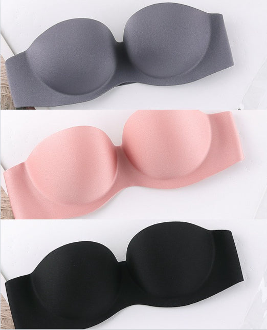 🌸【🔥 Kup 2, a 1 otrzymasz gratis】 Letni, niewidoczny, antypoślizgowy biustonosz bez ramiączek o cienkim przekroju seksowna bielizna push-up-4073020