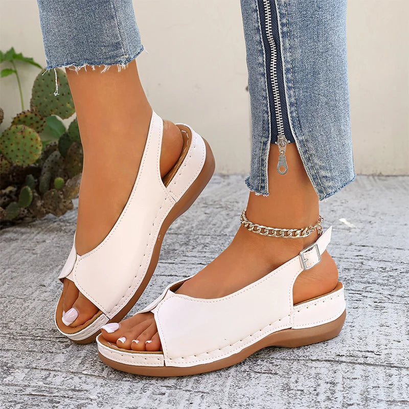 ✨👡【Tallas 36-43】Sandalias romanas elegantes para mujer, hechas de piel de vaca ☀️