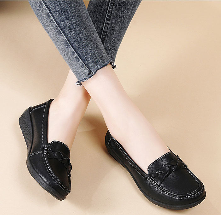 【35-44】Nowe, stylowe damskie skórzane buty casualowe 2025 👠✨: miękka podeszwa, komfort i wszechstronność na co dzień 😍👟
