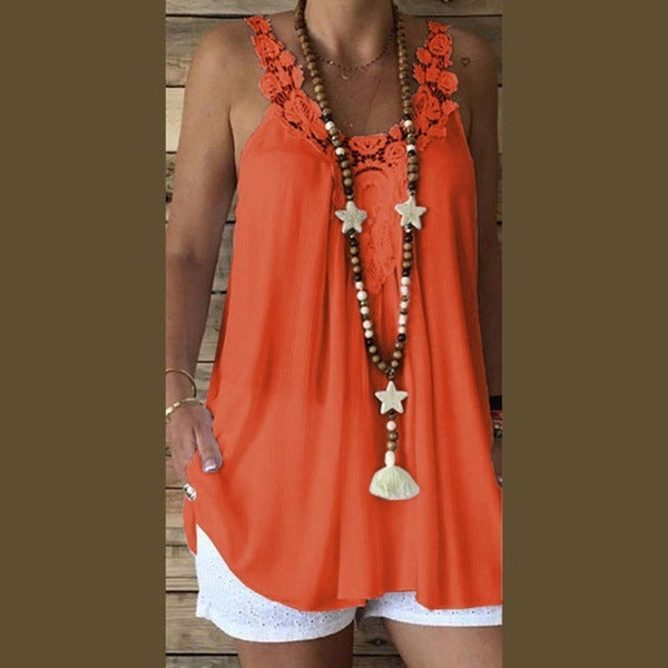 đșđ ăS-5XLăNowa letnia damska luĆșna koronkowa odzieĆŒ damska w jednolitym kolorze-3692877