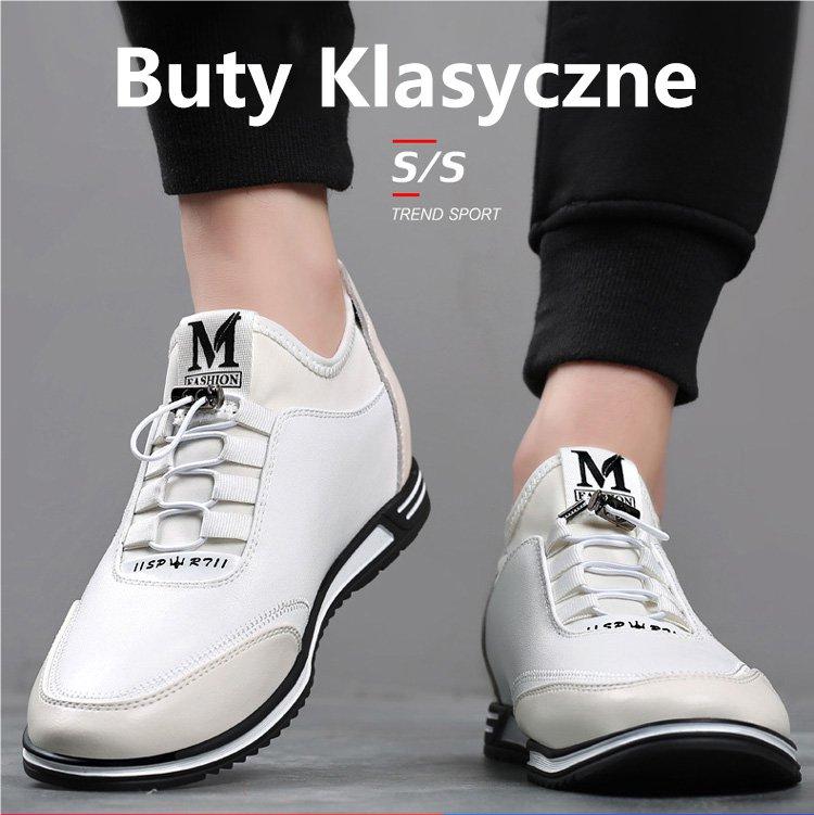 Nowość 2025: Męskie buty casualowe platformowe ze skóry, idealne na codzienną elegancję 3912378