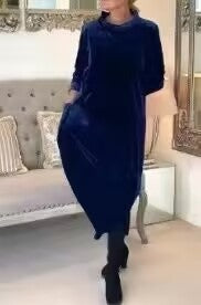 ✨🌷【S-5XL】🔥⛄2025 zima nowa wysokiej jakości aksamitna elegancka sukienka vintage
