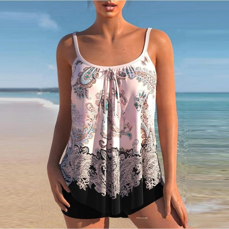 🌴 【50% zniżki na ofertę specjalną】🌈🌴✨ Nowy dwuczęściowy zestaw bikini z nadrukiem w dużym rozmiarze