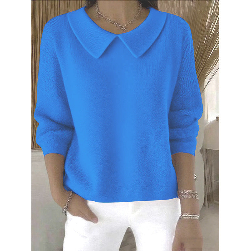 đ„ăS-3XLăTop cĂłmodo de manga larga con cuello en V para otoño e invierno