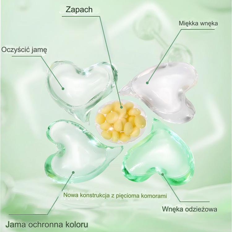 ✨Super duże wiaderko 5 w 1 perełek zapachowych do prania Długotrwały zapach Skuteczne odkażanie-3764860