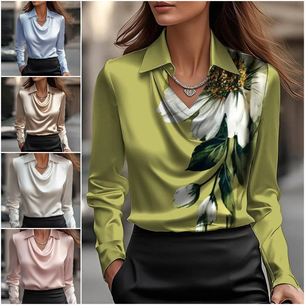 🔥🍁【Нова рокля】【S-3XL】🌷Нова семпла и елегантна дамска рокля