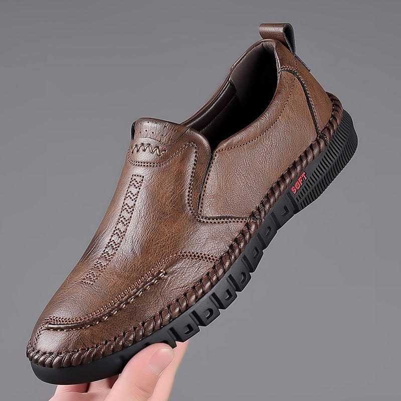 🔥👞【39-44】Nowe męskie skórzane buty codzienne, z miękką podeszwą, antypoślizgowe, oddychające skórzane buty