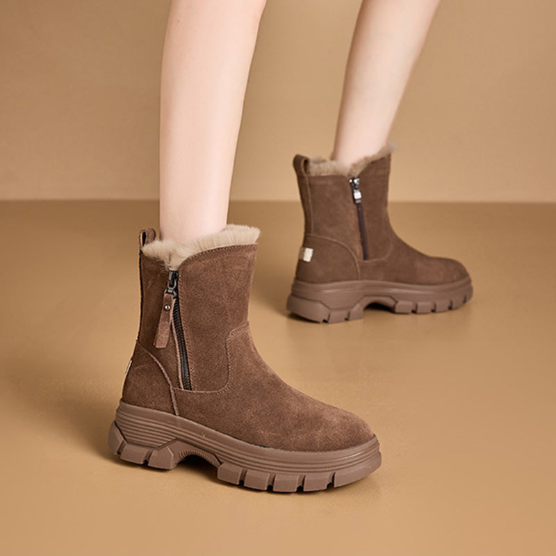 🎉❄️【35-40】🔥2024 Zimowe nowe damskie modne, ciepłe polarowe krótkie buty Martin-3836639