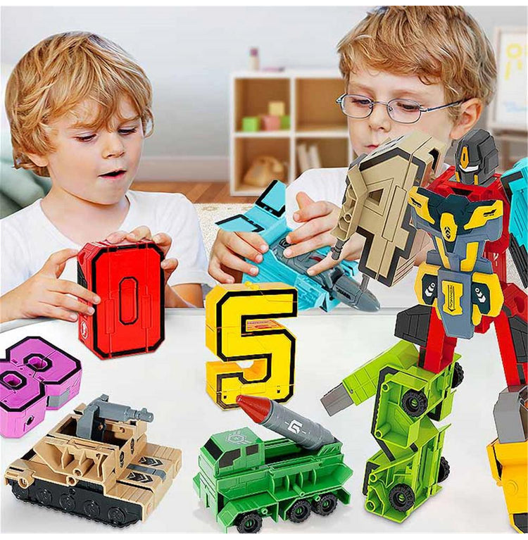 🤖🧩Играчка Деформация Брой Трансформиране на робот за деца🧩