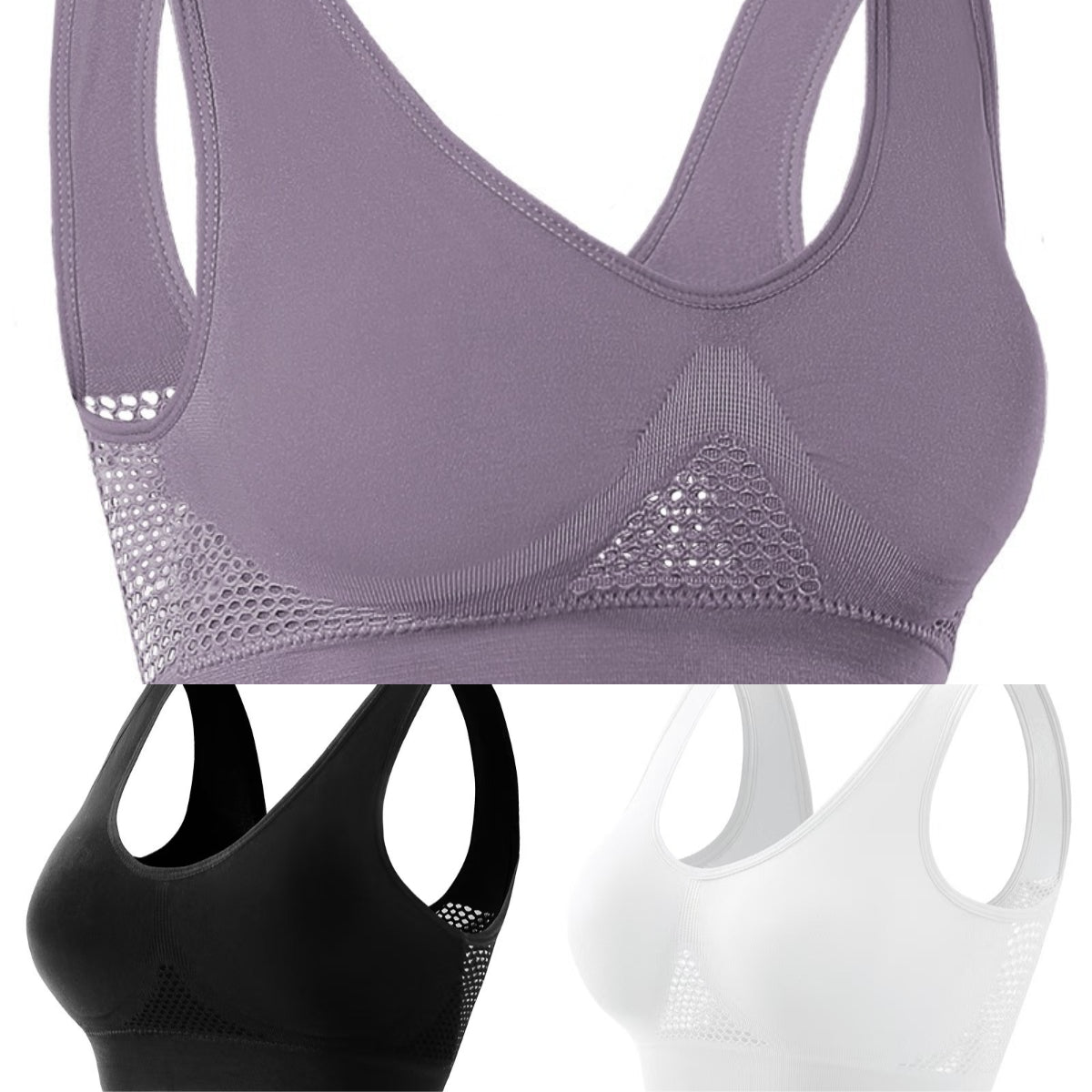 【 🔥VÝPREDAJ NA KONIEC SEZÓNY—48% sleva】😍【40–120KG】Bezešvá podprsenka pro plné velikosti ❤️ Prodyšná a chladivá【Balení 3 kusů】