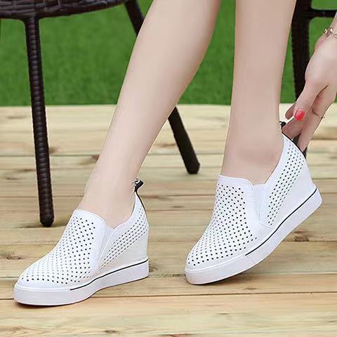 🔥🔥【34-41】Lato 2025 damskie buty na co dzień z miękkiej skóry z grubą podeszwą-3906771