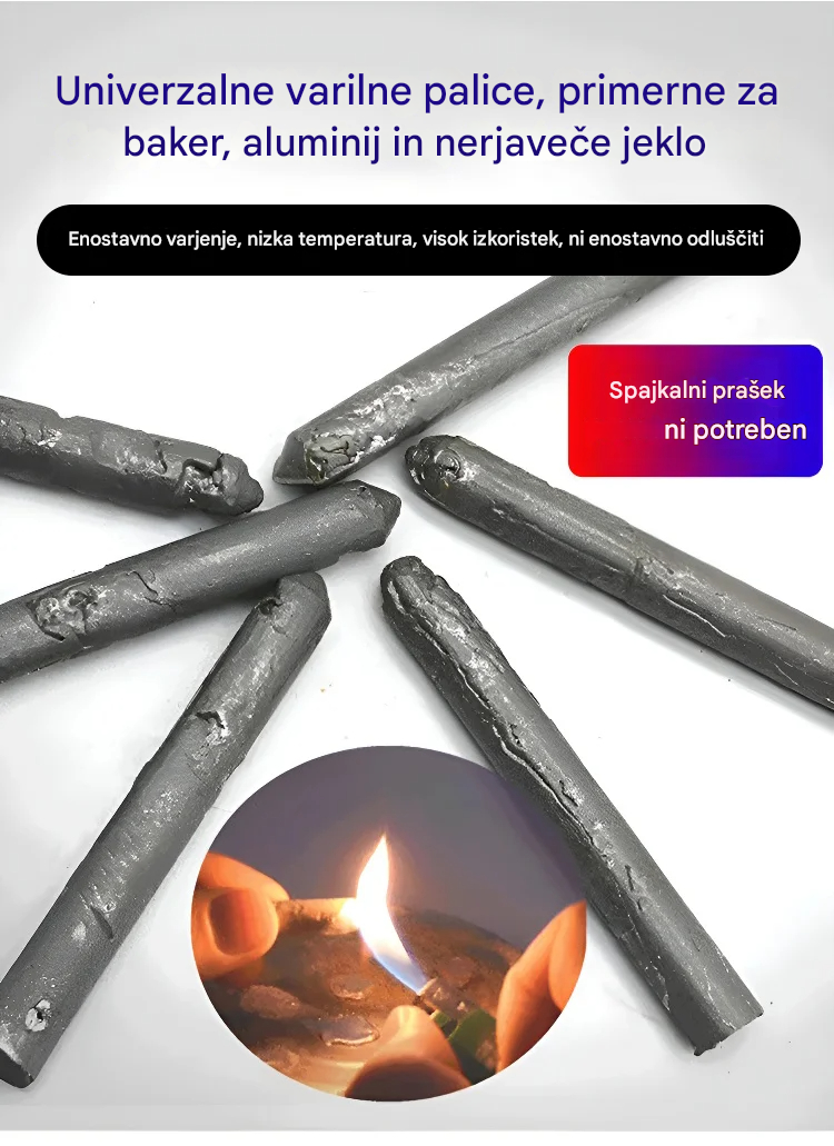 🌟👍【12 kosov】 Nizkotemperaturna univerzalna varilna palica iz nerjavečega jekla