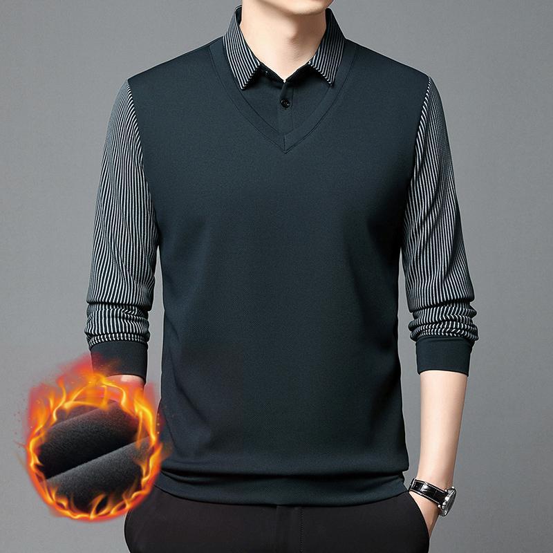 👔🔥【50% zniżki】🔥Męski dwuczęściowy sweter ze sztucznej szenili z aksamitem i pogrubieniem zapewniającym ciepło