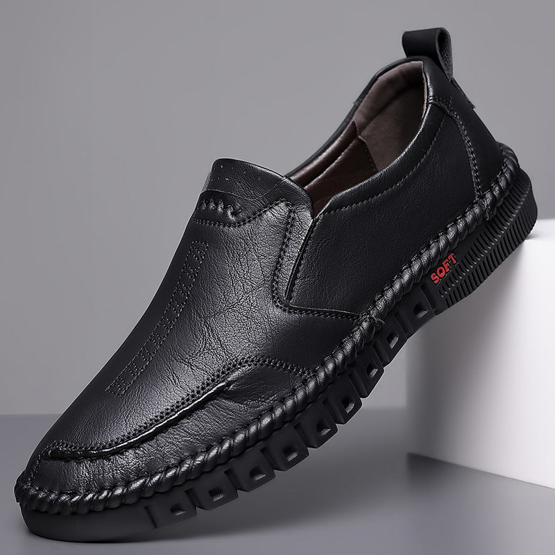 🔥👞【39-44】Nowe męskie skórzane buty codzienne, z miękką podeszwą, antypoślizgowe, oddychające skórzane buty