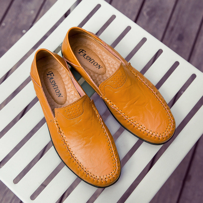 🔥💥【39-47】2025 Letnie nowe modne męskie skórzane buty casualowe