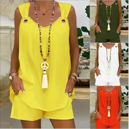 ✨【Topy + Spodnie】🔥Specjalna cena🔥2025 Lato Nowy damski swobodny zestaw kamizelek