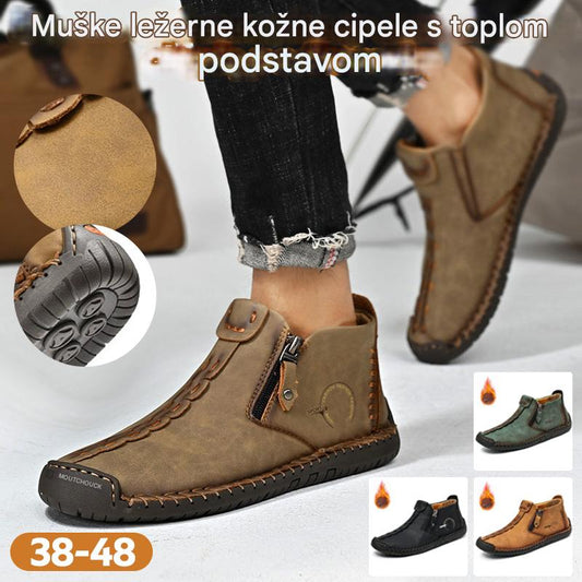 🔥🥾【Ograniczona czasowo zniżka 50%✨】【38-48】Nowe zimowe męskie buty Martin z podszewką z futra i zamkiem błyskawicznym