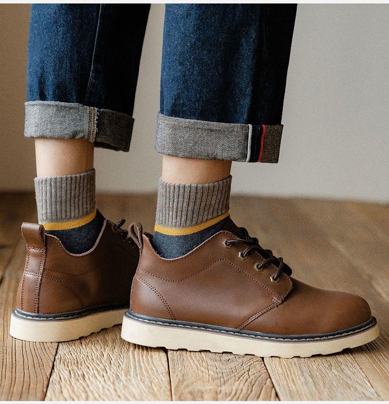 😍🧦 【10 par 】 Ciepłe wełniane skarpetki antybakteryjne i dezodorujące na jesień i zimę-3852191