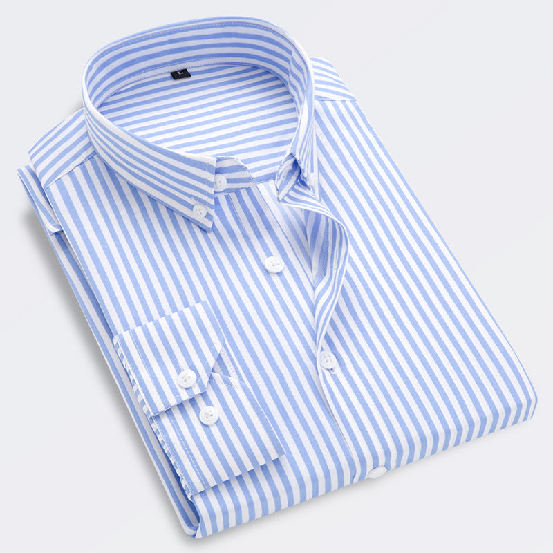 🔥👕🔥【M-5XL】Męska koszula biznesowa w paski z długim rękawem 2025