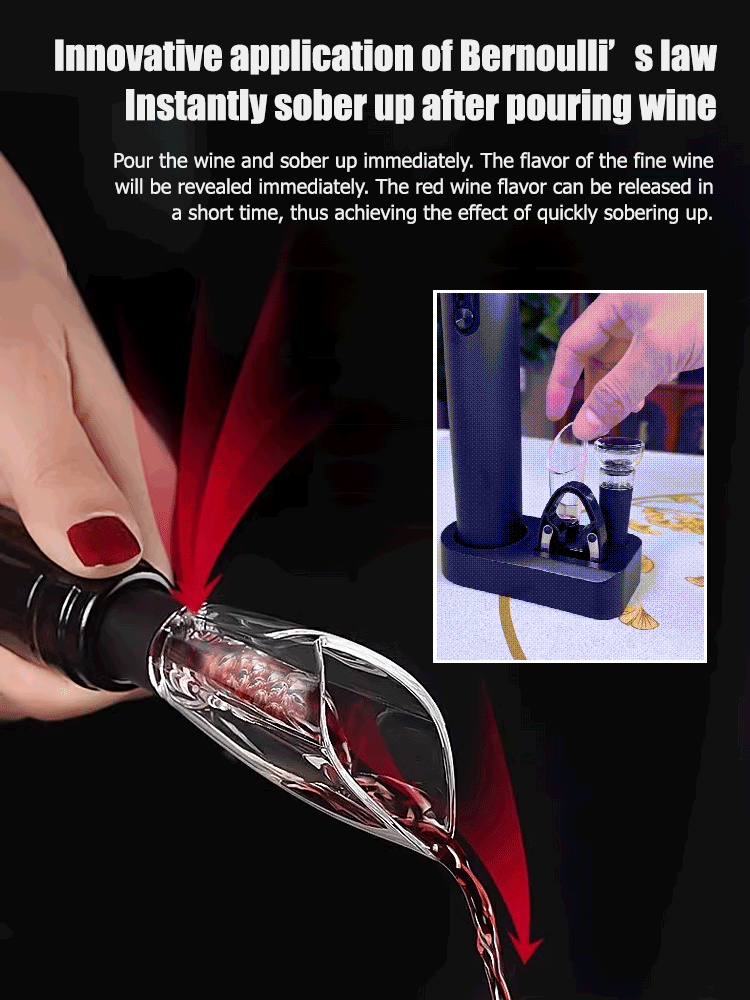🎅🎄 Zestaw elektrycznego otwieracza do wina🍷 【Idealny prezent na każdą okazję】 Świetny prezent dla każdego miłośnika wina w Twoim życiu 3855005