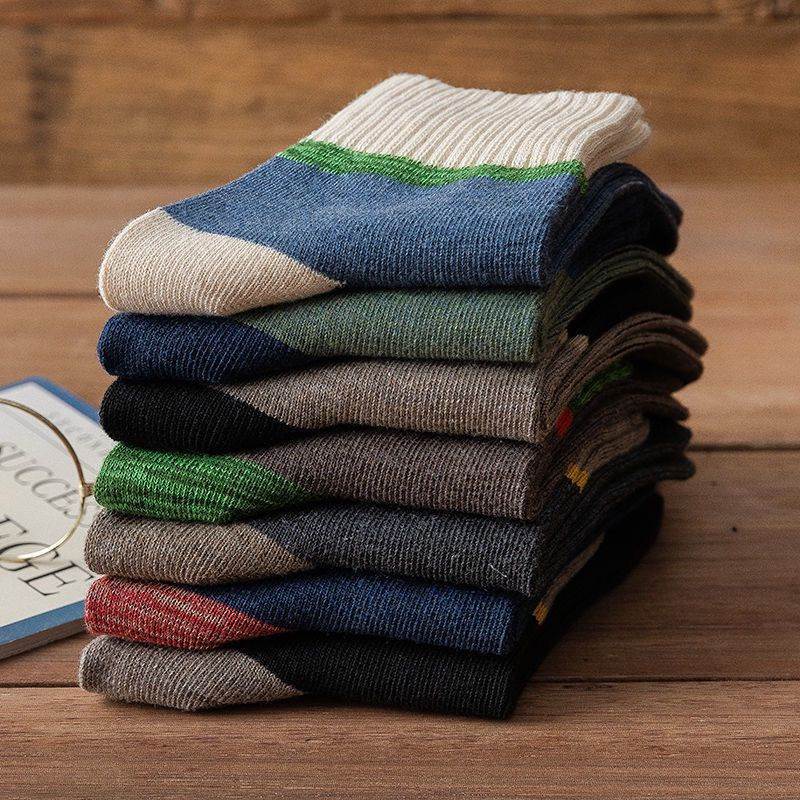 😍🧦 【10 par 】 Ciepłe wełniane skarpetki antybakteryjne i dezodorujące na jesień i zimę-3852191