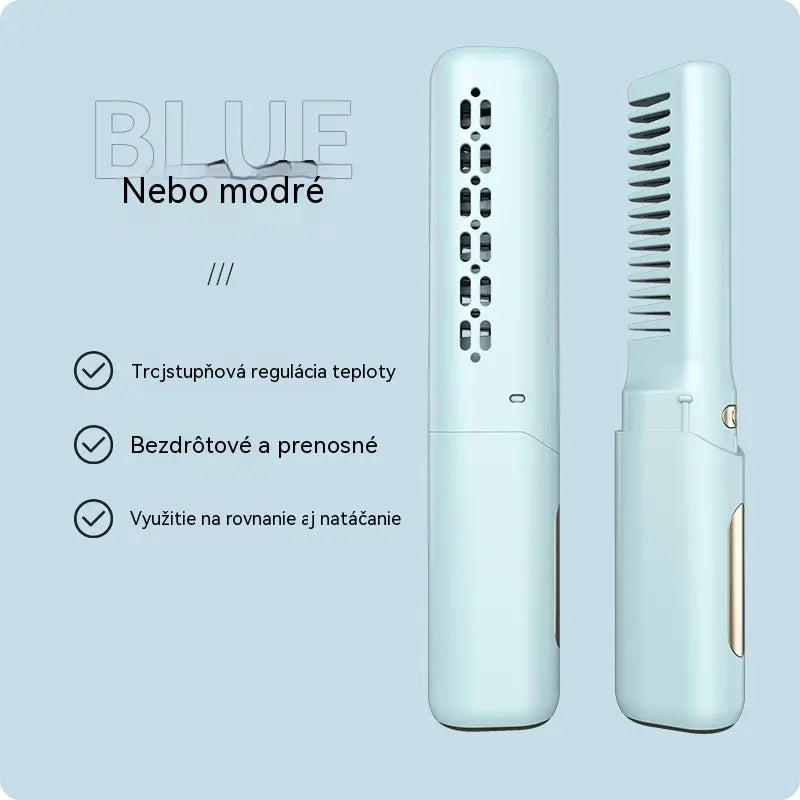 💇♀️ Bezdrôtová kefa na vyrovnávanie vlasov: 3 nastavenia teploty, rýchle nahriatie za 30 sekúnd a funkcia automatického vypnutia