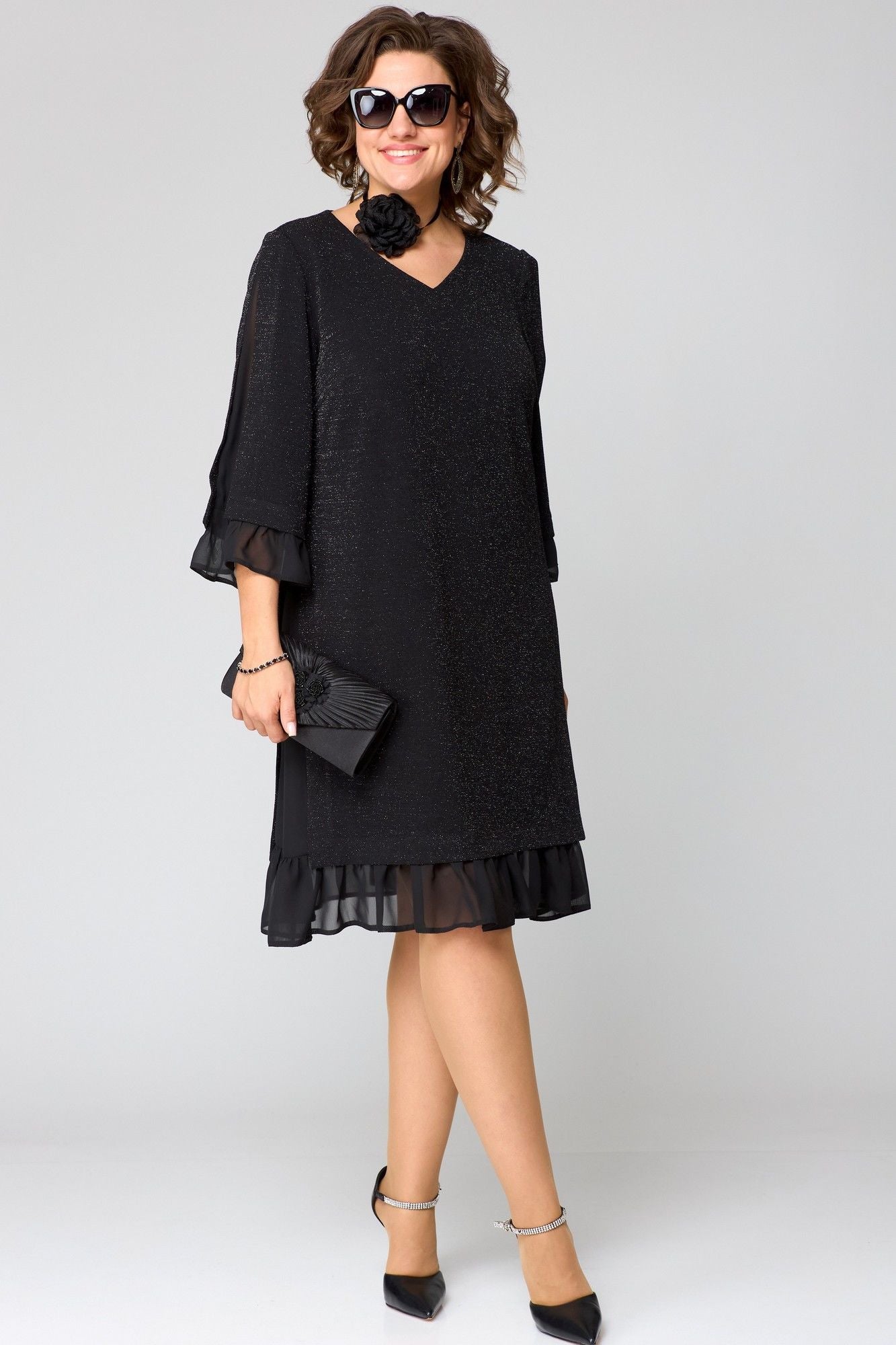 ✨️【S-5XL】💃2025 nowa wysokiej jakości elegancka i wygodna sukienka w jednolitym kolorze