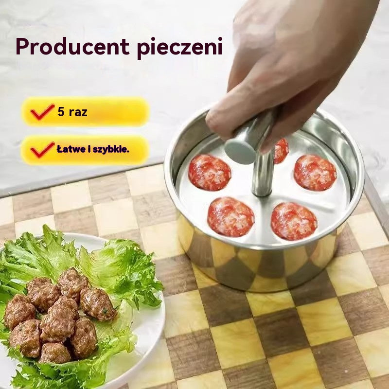 ✨【Kup 1, a 1 dostaniesz gratis】Prasa do klopsików ze stali nierdzewnej🥩✨——Szybka, trwała, higieniczna, łatwa do czyszczenia🔥