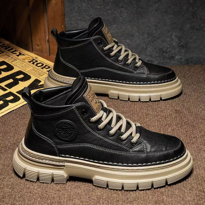 🍁⛄【39-44】✨Νέες ρετρό ανδρικές μπότες Martin με ψηλό τακούνι για το φθινόπωρο και τον χειμώνα, σε ρετρό βρετανικό στυλ