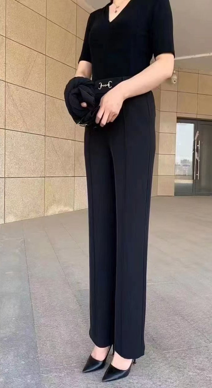 🔥【Kúp 1 a 1 zadarmo】🔥【M-4XL】👖🎁Nové kvalitné rovné nohavice na jesenné outdoorové ležérne nohavice, jednoduché legíny s vysokým pásom
