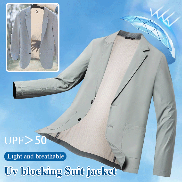【50% zniżki】【M-5XL】Męska letnia kurtka biznesowa Ice Silk oddychająca--3905875